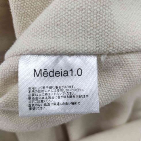 Media1.0 Bag Like a Newspaper メッセージプリントキャンバストートバッグ メンズ