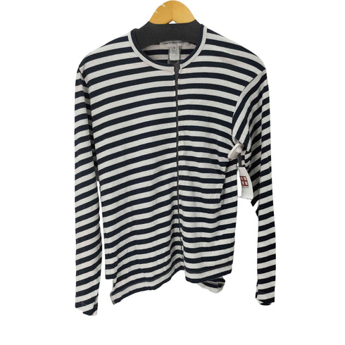 コムデギャルソンシャツ COMME des GARCONS SHIRT L/S フロントデザインクルーネックボーダーTシャツ レディース import:M