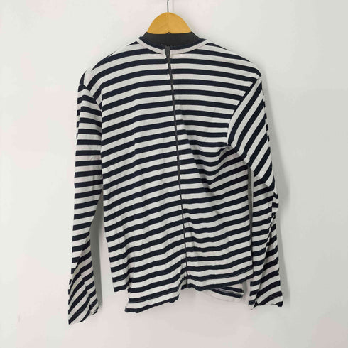 コムデギャルソンシャツ COMME des GARCONS SHIRT L/S フロントデザインクルーネックボーダーTシャツ レディース import:M