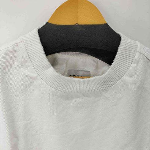 ザラ ZARA サイドジップ ダメージ加工S/Sデニムスウェットシャツ メンズ import:S