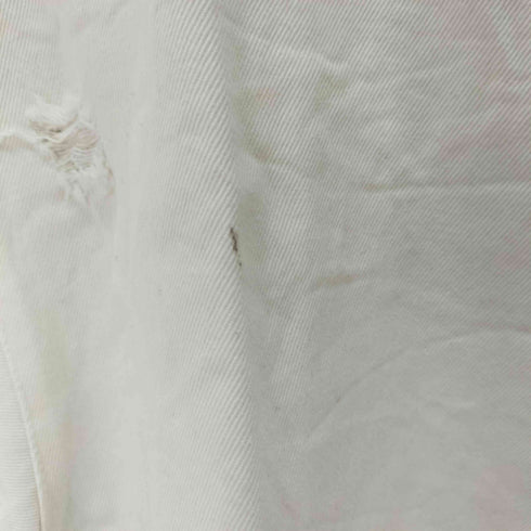 ザラ ZARA サイドジップ ダメージ加工S/Sデニムスウェットシャツ メンズ import:S