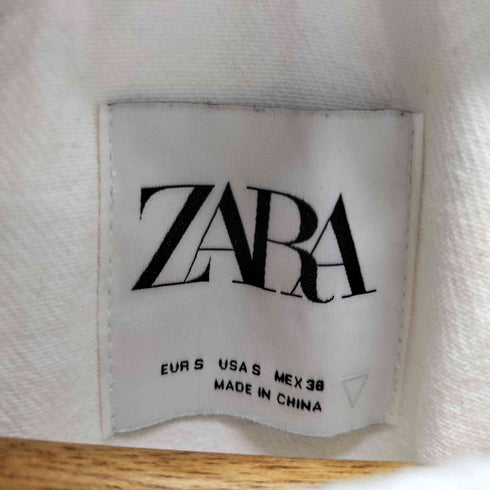 ザラ ZARA サイドジップ ダメージ加工S/Sデニムスウェットシャツ メンズ import:S