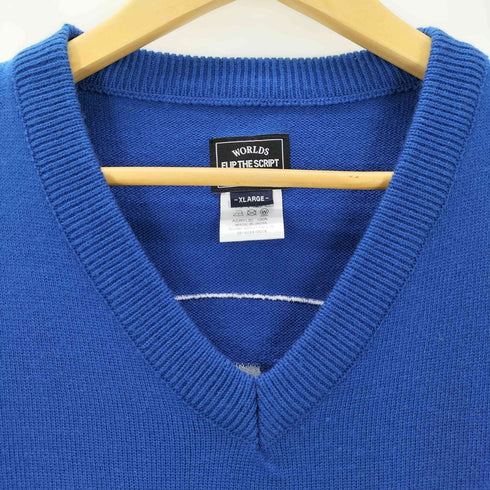 フリップザスクリプト FLIP THE SCRIPT 刺繍ロゴ Vネック ニットベスト メンズ XL