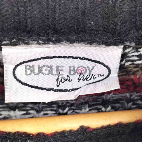 ビューグルボーイ Bugle Boy 総柄 ボトルネック アクリル ニット セーター メンズ