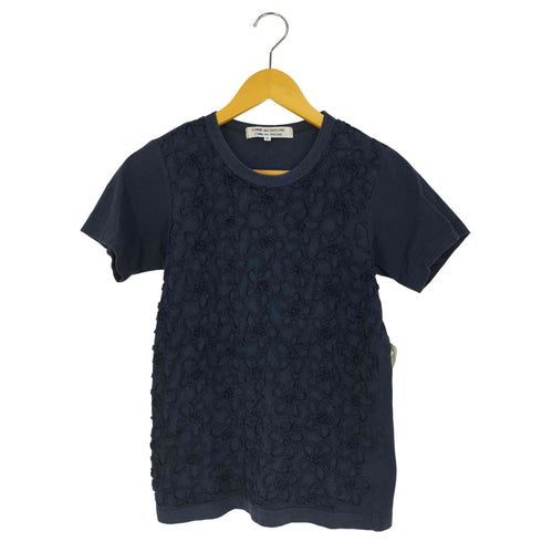 コムデギャルソンコムデギャルソン COMME des GARCONS COMME des GARCONS フランス製 立体花刺繍 クルーネック Tシャツ レディース JPN:S