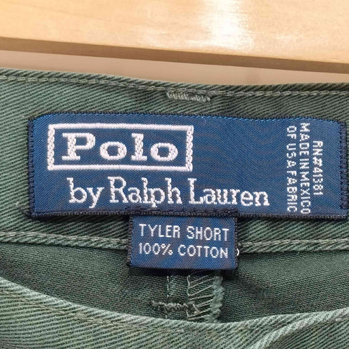 ポロバイラルフローレン Polo by RALPH LAUREN 90S メキシコ製 TYLER SHORT 2タック ワイド チノ ショートパンツ メンズ