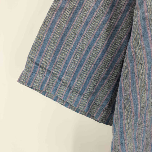 ドッカーズ DOCKERS 90S ストライプ柄 開襟 コットン 半袖シャツ メンズ JPN:L
