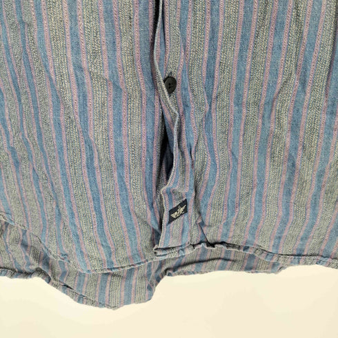 ドッカーズ DOCKERS 90S ストライプ柄 開襟 コットン 半袖シャツ メンズ JPN:L