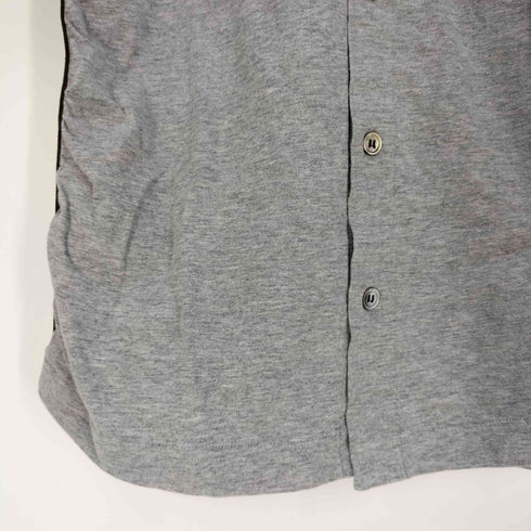 トリココムデギャルソン tricot COMME des GARCONS ベロアサイドテープ 丸襟 ラウンドカラー シャツ レディース