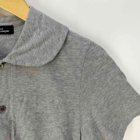 トリココムデギャルソン tricot COMME des GARCONS ベロアサイドテープ 丸襟 ラウンドカラー シャツ レディース
