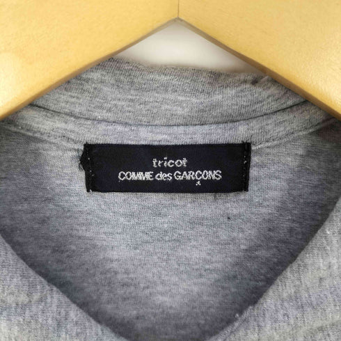 トリココムデギャルソン tricot COMME des GARCONS ベロアサイドテープ 丸襟 ラウンドカラー シャツ レディース