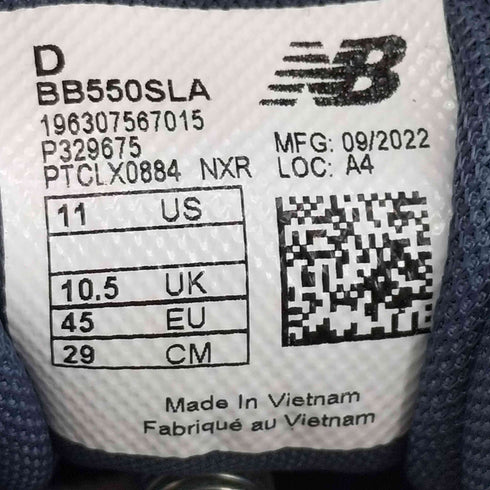 ニューバランス NEW BALANCE BB550 SLB ローカットスニーカー メンズ JPN:29