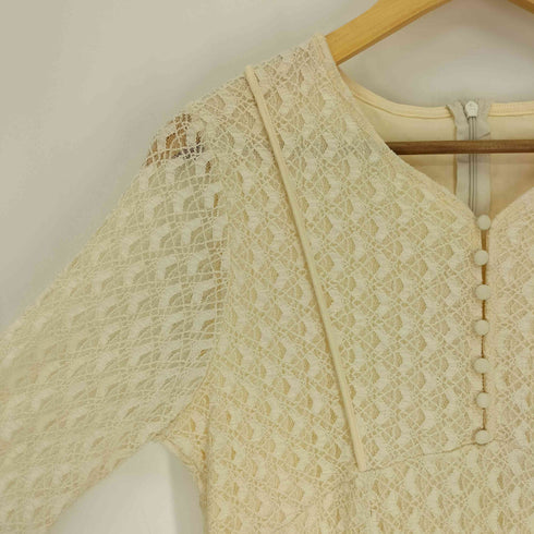 ブージュルード Bou Jeloud 24SS Bab 総レース ウエスト切替 フレア ワンピース レディース JPN:S