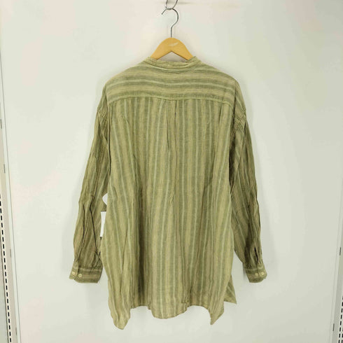ギャップ Gap OLD ストライプ柄 リネン バンドカラー長袖シャツ メンズ JPN:XL