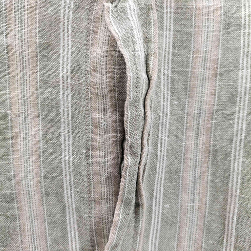 ギャップ Gap OLD ストライプ柄 リネン バンドカラー長袖シャツ メンズ JPN:XL