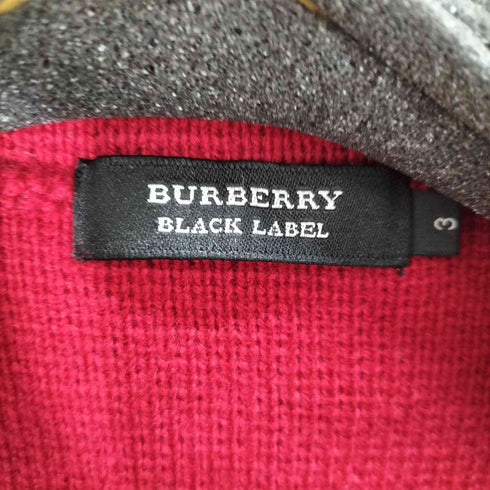 バーバリーブラックレーベル BURBERRY BLACK LABEL ハイネックジップニット メンズ JPN:3