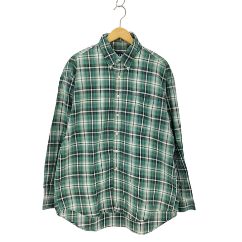 ギャップ Gap OLD 90S 紺タグ ボタンダウン コットン チェック柄 長袖シャツ メンズ JPN:XL