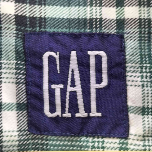 ギャップ Gap OLD 90S 紺タグ ボタンダウン コットン チェック柄 長袖シャツ メンズ JPN:XL