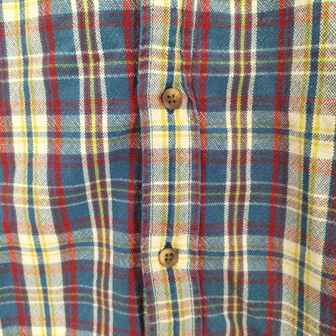 ギャップ Gap OLD 90S 白タグ チェック柄 ボタンダウン コットン長袖シャツ メンズ JPN:XL
