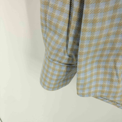 エルメネジルドゼニア Ermenegildo Zegna チェック柄 ボタンダウン長袖シャツ メンズ JPN:L