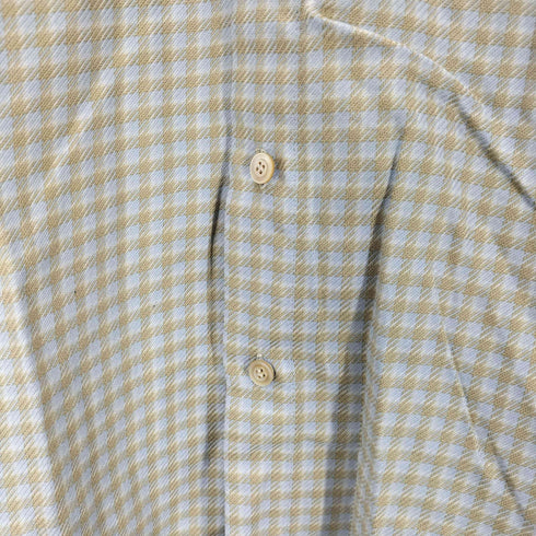 エルメネジルドゼニア Ermenegildo Zegna チェック柄 ボタンダウン長袖シャツ メンズ JPN:L