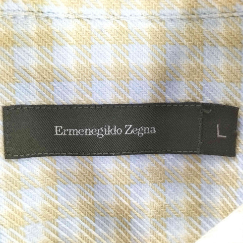 エルメネジルドゼニア Ermenegildo Zegna チェック柄 ボタンダウン長袖シャツ メンズ JPN:L