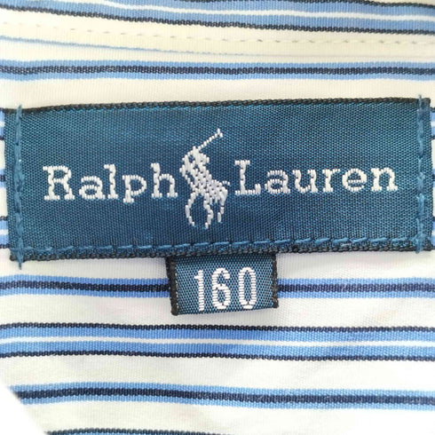 ラルフローレン RALPH LAUREN ポニー刺繍 ストライプ 長袖シャツ レディース 160