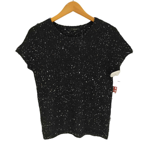 アルアバイル allureville モヘヤ混 スパンコール ポリ アクリル ニット Tシャツ レディース JPN:2