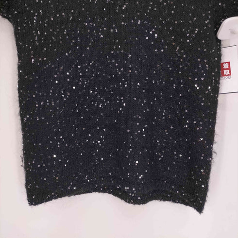 アルアバイル allureville モヘヤ混 スパンコール ポリ アクリル ニット Tシャツ レディース JPN:2