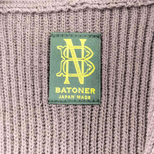 バトナー BATONER リブニットショールカラーカーディガン メンズ JPN:1