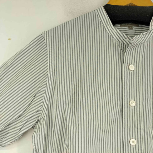 マーガレットハウエル MARGARET HOWELL ストライプ L/S バンドカラーシャツ メンズ JPN:S