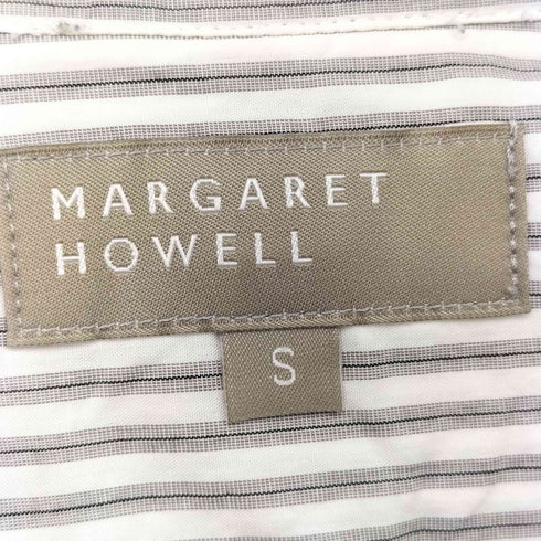 マーガレットハウエル MARGARET HOWELL ストライプ L/S バンドカラーシャツ メンズ JPN:S