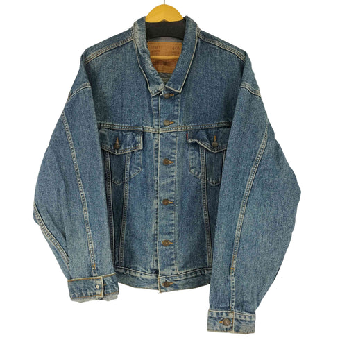 リーバイス Levis デカパッチ ワイドシルエット デニム トラッカー ジャケット メンズ import:XL