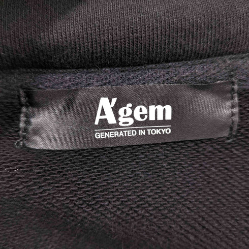 エージェム Agem フロントプリントハーフジップスウェット メンズ FREE