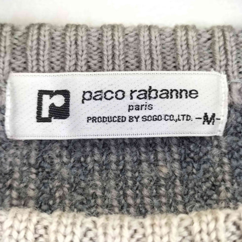 PACO RABANNE 総柄ウールクルーネックニット メンズ import:M