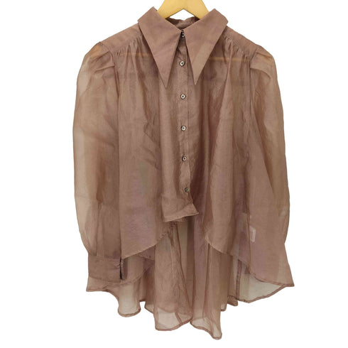 Acka Puff Sheer Shirt パフ シアー シャツ レディース FREE