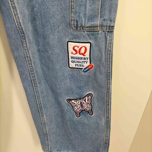 SEQUENZ WAPPEN EMB LOOSE DENIM CARGO PANTS メンズ M