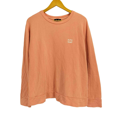 アーペーセー A.P.C. 22ss SWEAT MIKE 21PC 19-87 プリント コットン レーヨン スウエット メンズ import:M