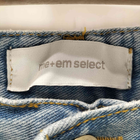 ミームセレクト me+em select カットアウトサイドスリットロングデニムパンツ レディース L