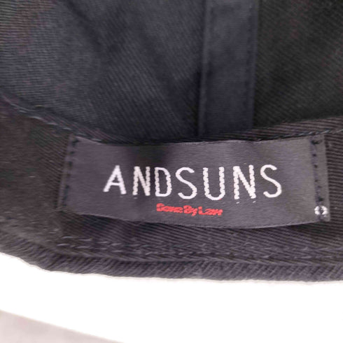 ANDSUNS JUSTICE SUNS ロゴパッチ 6パネルキャップ メンズ