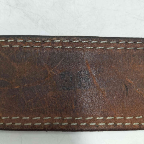 DOUBLE J SADDLERY 花柄 バックル ダブル ステッチング カービング ウエスタン レザー ベルト メンズ 38