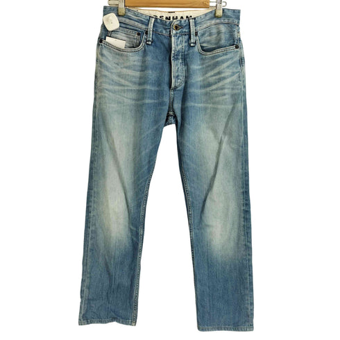 デンハム DENHAM DRILL REGULAR FIT ボタンフライ ストレートデニムパンツ メンズ