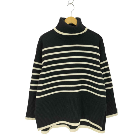 シップス SHIPS メリノウール ボーダー ワイドスリーブ タートルネック ニット レディース ONE SIZE