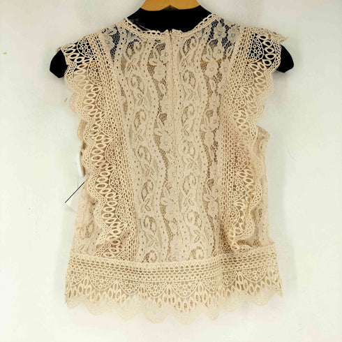 ザラ ZARA シアーカットワークトップス レディース import:S