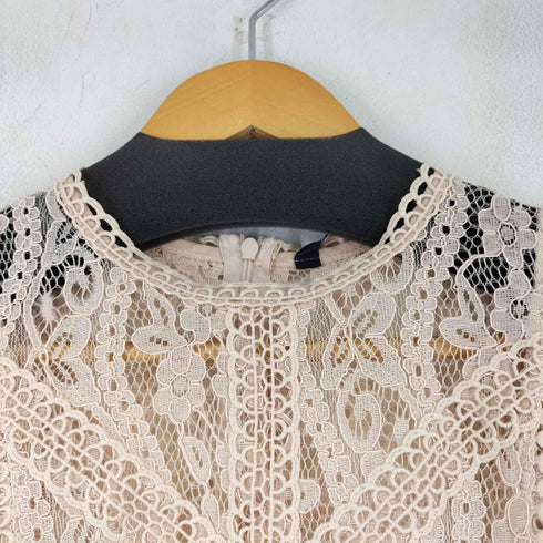 ザラ ZARA シアーカットワークトップス レディース import:S