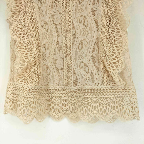 ザラ ZARA シアーカットワークトップス レディース import:S
