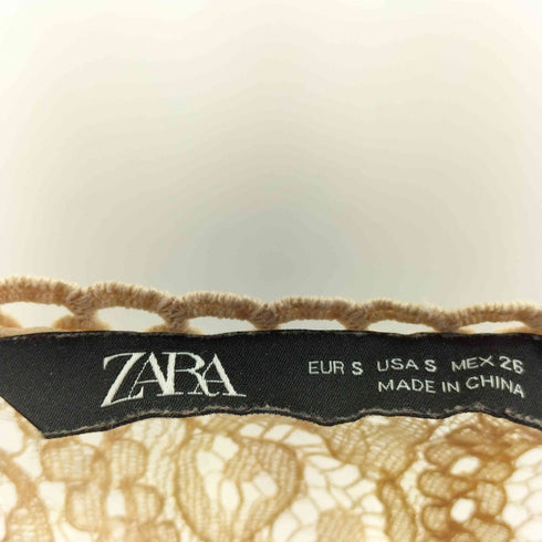 ザラ ZARA シアーカットワークトップス レディース import:S