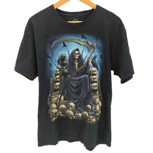 DOM 2018 バンドTシャツ スカルプリントクルーネックTシャツ メンズ import:L