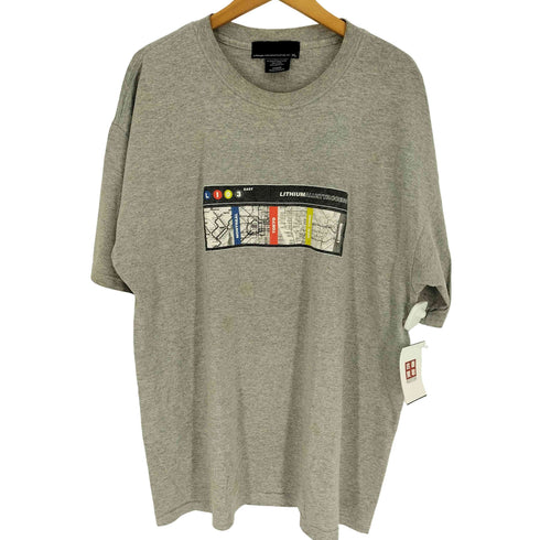 90S LITHIUM MANUFACTURING CO カナダ製 世界 路線図 プリント Tシャツ メンズ import:XL