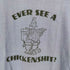 80-90S EVER SEE A CHICKENSHIT? プリント Tシャツ 袖シングルステッチ メンズ